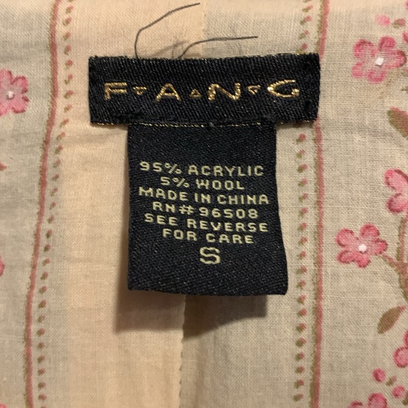 Y2K Vintage Brown Tweed Floral Embellished Blazer - Picture 6 of 7